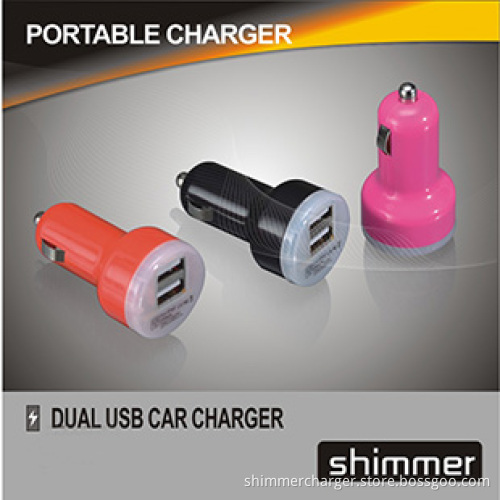 PACIFIER DUAL USB CAR CHARGER